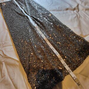 NWT Adrianna Papell Gray Sequined Skirt sz XL